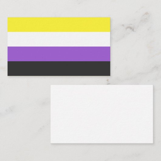 NonBinary Flag Visitekaartje (Voorkant / Achterkant)