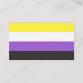 NonBinary Flag Visitekaartje (Voorkant)