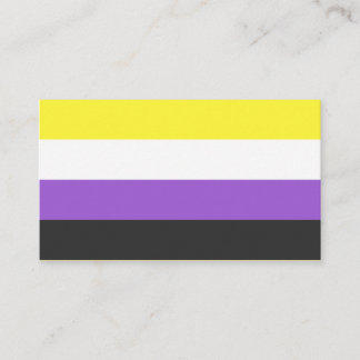 NonBinary Flag Visitekaartje