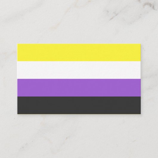 NonBinary Flag Visitekaartje (Voorkant)
