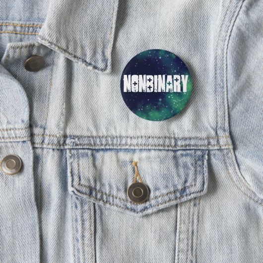 Nonbinary  Galaxy Identiteit Ronde Button 5,7 Cm (In situ)
