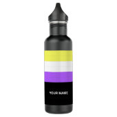 Nonbinary Gender Flag LGBT Name Pronouns zij Waterfles (Links)