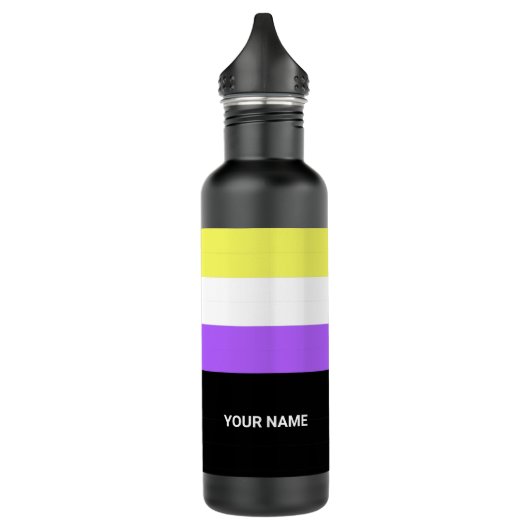 Nonbinary Gender Flag LGBT Name Pronouns zij Waterfles (Links)