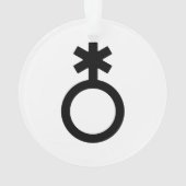 Nonbinary Gender Symbol Ornament (achterkant)
