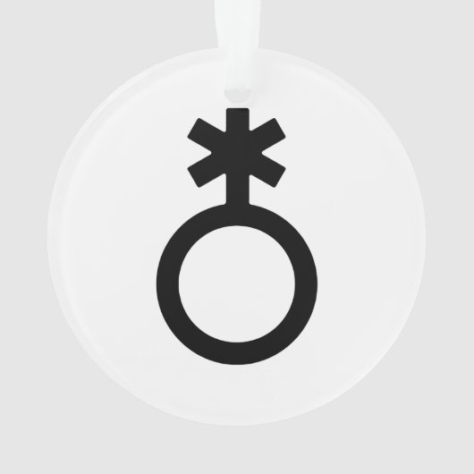 Nonbinary Gender Symbol Ornament (achterkant)