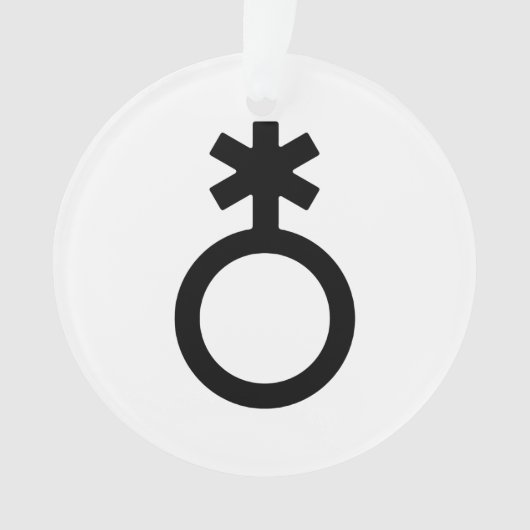 Nonbinary Gender Symbol Ornament (voorkant)