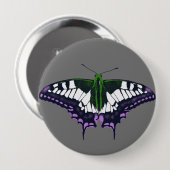 Nonbinary Genderqueer Pride Swallowtail Butterfly Ronde Button 4,0 Cm (Voorkant /achterkant)