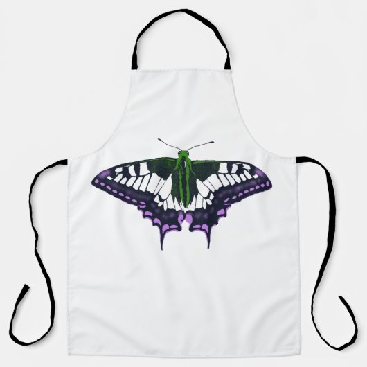 Nonbinary Genderqueer Pride Swallowtail Butterfly Schort (Voorkant)