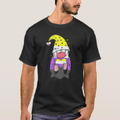 Nonbinary Gnome Heart Nonbinary Flag LGBT Nonbinar T-shirt (Voorkant)