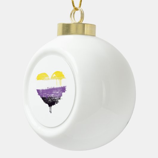 NONBINARY HART KERAMISCHE BAL ORNAMENT (Rechts)
