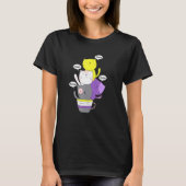 Nonbinary kat zij hun Genderqueer Pride K T-shirt (Voorkant)