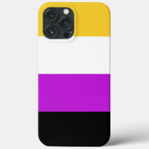 Nonbinary kleuren Vlag Hoesje-Mate iPhone Geval