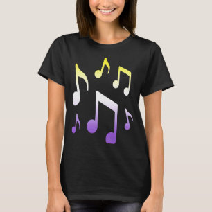 Nonbinary LGBT Subtle NB Muzieknoten Muzikant LGBT T-shirt