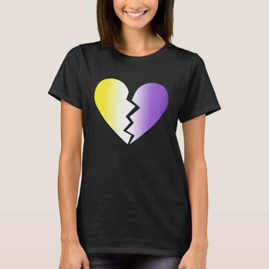 Nonbinary LGBTQ Breken de Gothic van de Valentijns T-shirt (Voorkant)
