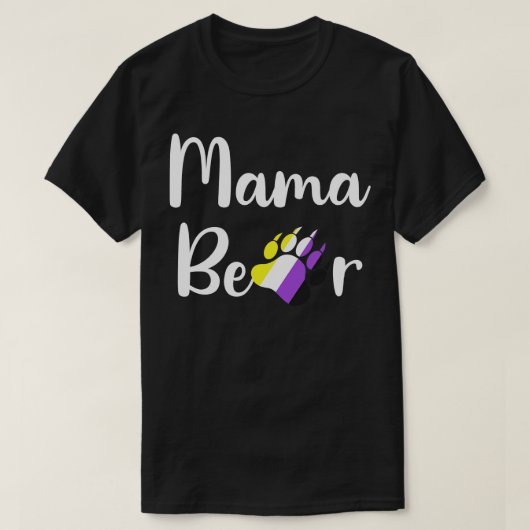 NonBinary Mama Beer LGBTQ Moeder NonBinary Enby T-shirt (Design voorkant)