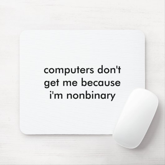 Nonbinary Nerd mousepad Muismat (Met muis)