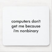 Nonbinary Nerd mousepad Muismat (Voorkant)