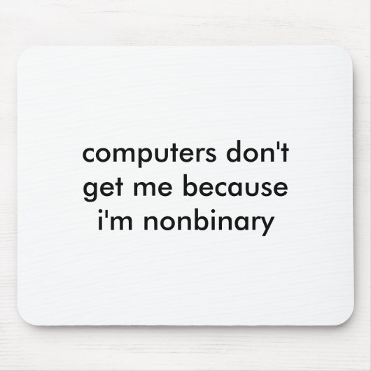 Nonbinary Nerd mousepad Muismat (Voorkant)