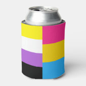 Nonbinary Pansexual Dual Pride Flag Blikjeskoeler (Blikje Voorkant)