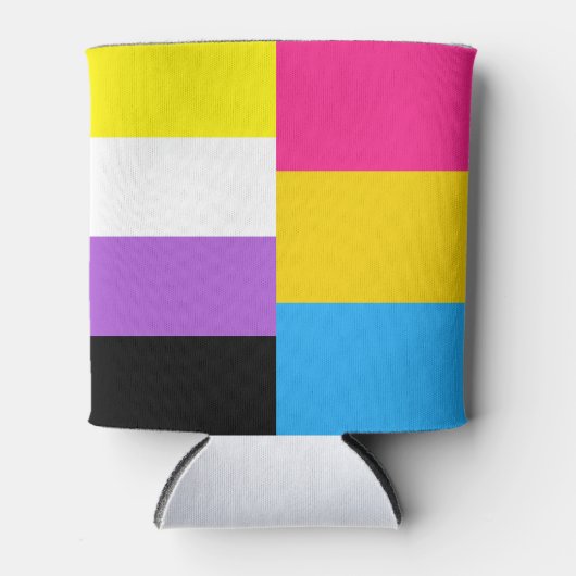 Nonbinary Pansexual Dual Pride Flag Blikjeskoeler (Voorkant)