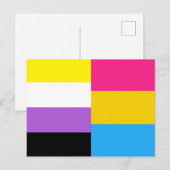 Nonbinary Pansexual Dual Pride Flag Briefkaart (Voorkant / Achterkant)