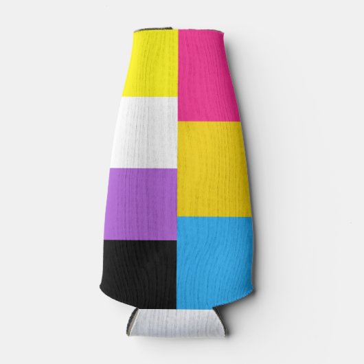 Nonbinary Pansexual Dual Pride Flag Flesjeskoeler (Voorkant)