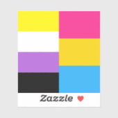 Nonbinary Pansexual Dual Pride Flag Laptop Sticker (Vel)