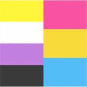 Nonbinary Pansexual Dual Pride Flag Laptop Sticker (Voorkant)