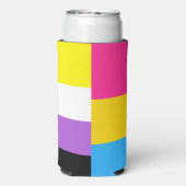 Nonbinary Pansexual Dual Pride Flag Seltzer Blikjeskoeler (Seltzer Achterkant)