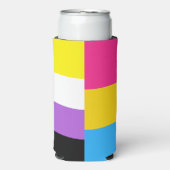 Nonbinary Pansexual Dual Pride Flag Seltzer Blikjeskoeler (Seltzer Voorkant)