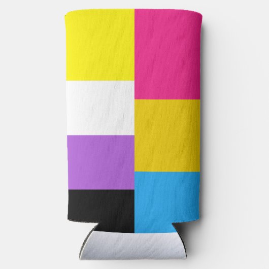 Nonbinary Pansexual Dual Pride Flag Seltzer Blikjeskoeler (Achterkant)