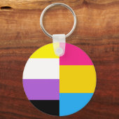 Nonbinary Pansexual Dual Pride Flag Sleutelhanger (Achterkant)