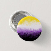 Nonbinary pride badge ronde button 3,2 cm (Voorkant /achterkant)