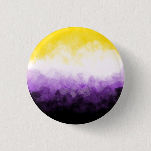 Nonbinary pride badge ronde button 3,2 cm (Voorkant)