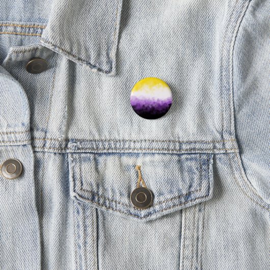 Nonbinary pride badge ronde button 3,2 cm (In situ)