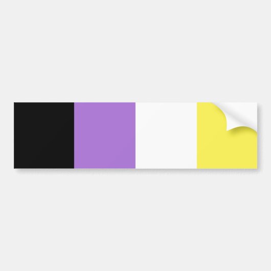 Nonbinary Pride Bumpersticker (Voorkant)