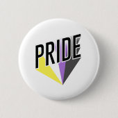Nonbinary Pride Burst Ronde Button 5,7 Cm (Voorkant)