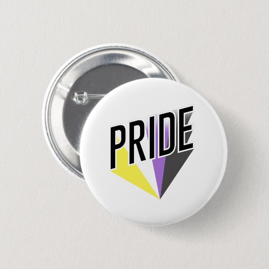 Nonbinary Pride Burst Ronde Button 5,7 Cm (Voorkant /achterkant)