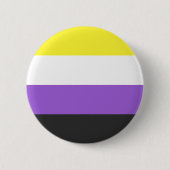 Nonbinary Pride Button van de Vlag (Voorkant)