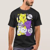 Nonbinary Pride Cat Lgbt Non Binary Flag Cute Cats T-shirt (Voorkant)