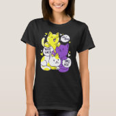 Nonbinary Pride Cat Lgbt Non Binary Flag Cute Cats T-shirt (Voorkant)