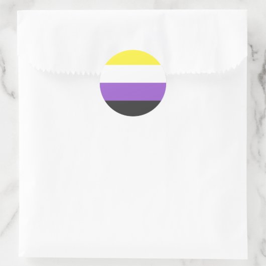 Nonbinary Pride Circle Sticker (Tas)