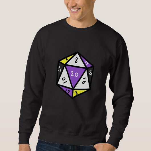 Nonbinary Pride Dice Nonbinary Trui (Voorkant)