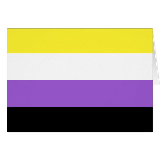 Nonbinary Pride Flag (Voorkant Horizontaal)