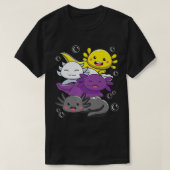 Nonbinary Pride Flag Axolotl LGBTQ Non-Binary Kawa T-shirt (Design voorkant)