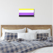 Nonbinary Pride Flag Canvas Afdruk (Insitu (Slaapkamer))