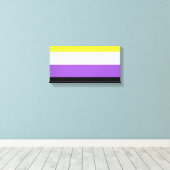 Nonbinary Pride Flag Canvas Afdruk (Insitu (Houten vloer))