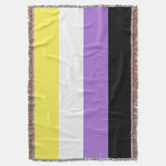 Nonbinary Pride Flag Deken (Voorkant Verticaal)
