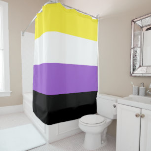 Nonbinary Pride Flag Douchegordijn