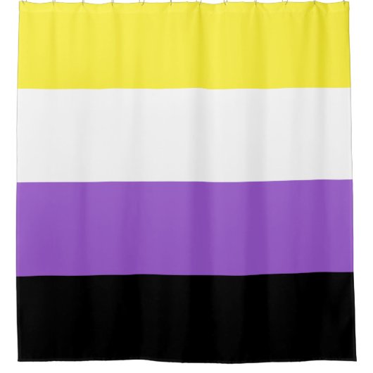 Nonbinary Pride Flag Douchegordijn (Voorkant)